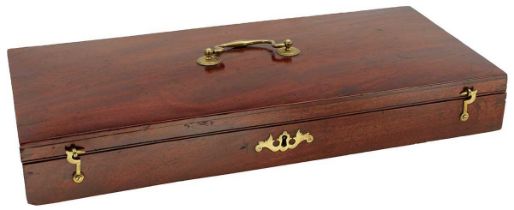 A LATE 18TH CENTURY DUELLING PISTOL CASE,