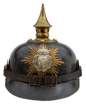 A RARE SAXON OTHER RANKS ERSATZ PICKELHAUBE,