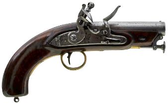 A .650 CALIBRE FLINTLOCK COASTGUARD OR CUSTOMS PISTOL,