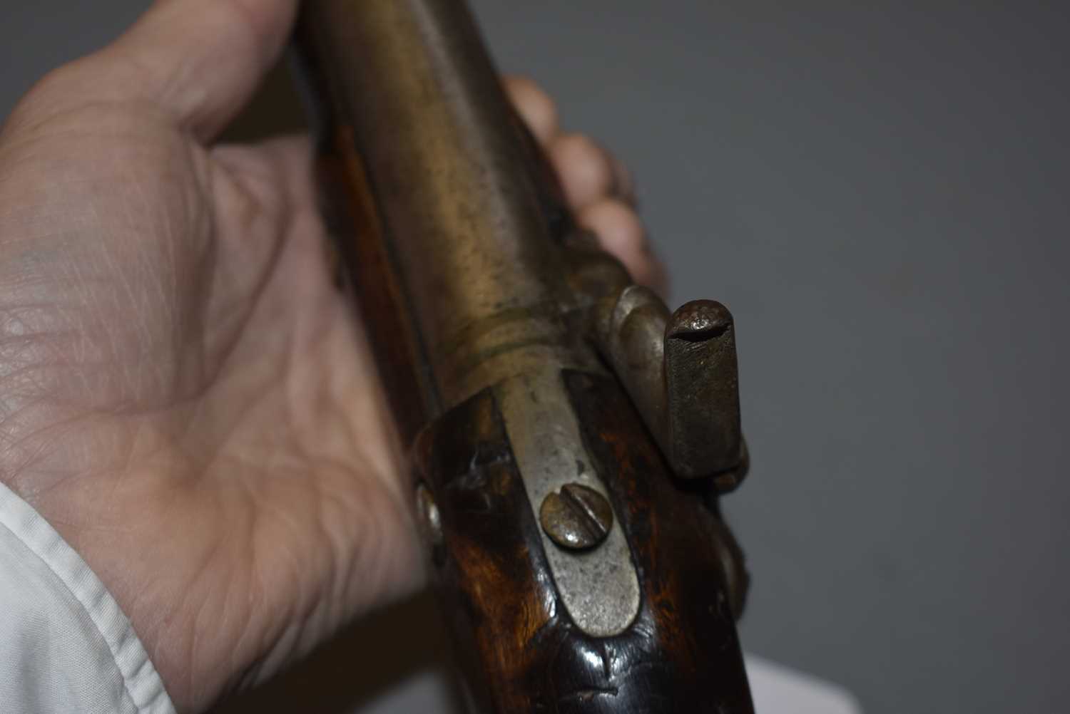 A .650 CALIBRE INDIAN SERVICE TYPE PISTOL, - Image 4 of 10