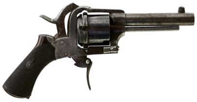 A 7MM CALIBRE SYSTEME ITALIENE SIX-SHOT PINFIRE REVOLVER,