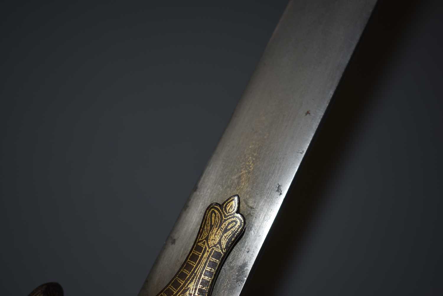 A 19TH CENTURY INDIAN TULWAR OR SWORD, - Image 4 of 15