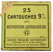 A SOCIETE FRANCAISE (EX GEVELOT) LEFAUCHEUX CARTRIDGE TIN,