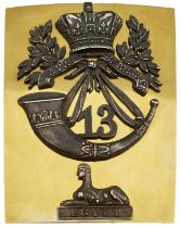 AN OFFICER'S SHOULDER BELT PLATE TO THE 13TH REGIMENT (1ST SOMERSETSHIRE),