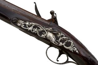 A 16-BORE FLINTLOCK SPORTING GUN BY JOYNER,