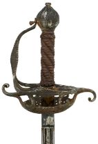 AN ENGLISH CIVIL WAR PERIOD OFFICER'S RAPIER,