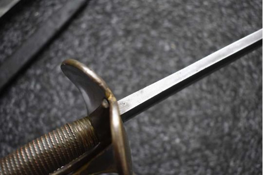 A GEORGIAN OFFICER'S PRETZEL HILTED TROPHY SABRE, - Image 38 of 89