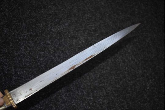 A LATE 18TH OR EARLY 19TH CENTURY TIBETAN SHORT DPA'DAM OR SWORD, - Image 5 of 16