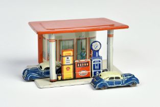 Fischer, Penny Toy Tankstelle mit 2 Fahrzeugen