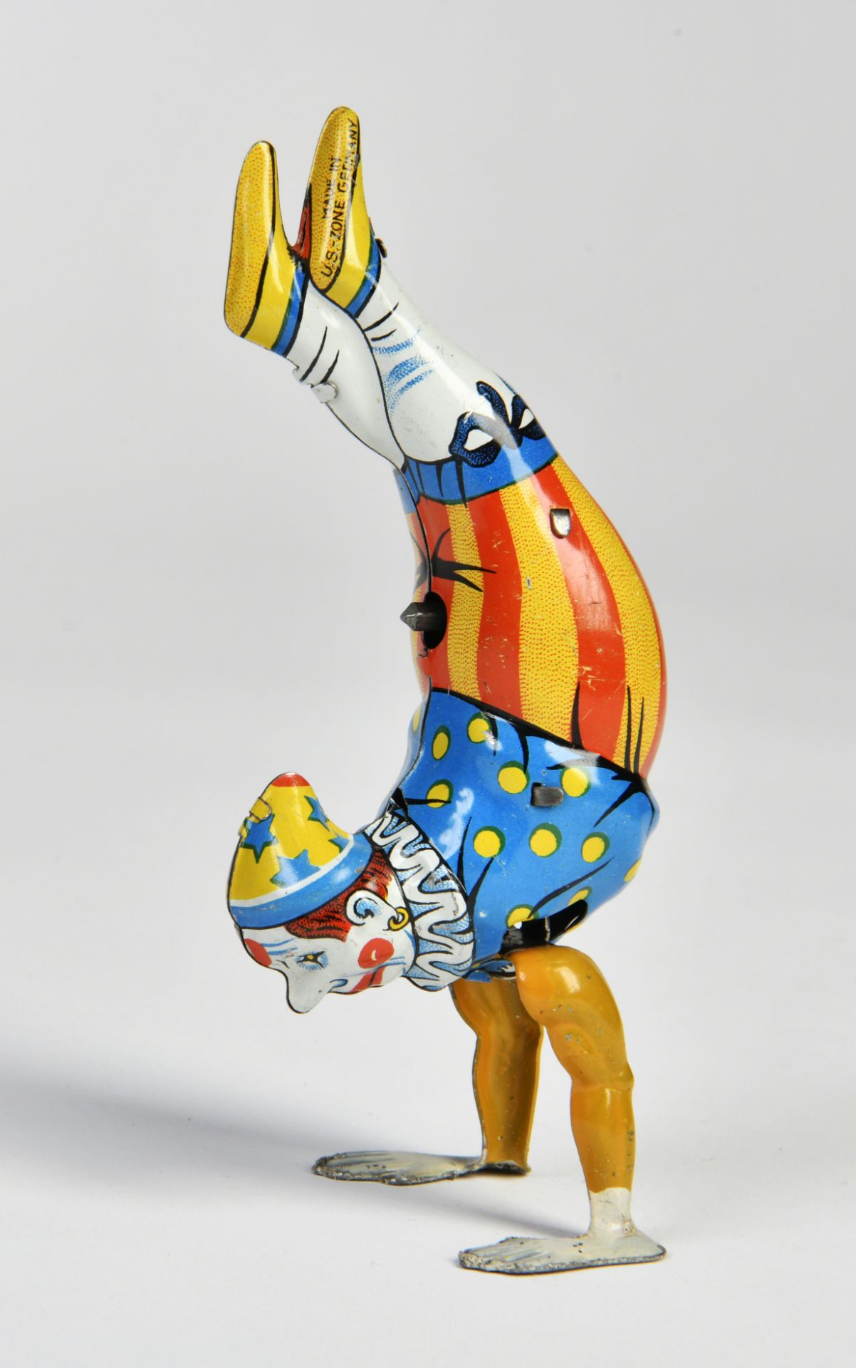Köhler, Handstand Clown, US Z. Germany, 14 cm, tin, cw ok, min. paint d., C 1-2