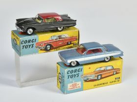 Corgi Toys, 235 Oldsmobile Super & 214 Ford Thunderbird, Great Britain, 1:43, box, C 1/1-