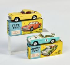 Corgi Toys, 218 Aston Martin DB4 & 309 Aston Martin Competition Model, Great Britain, 1:43, box, C