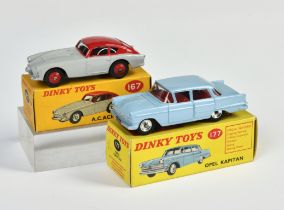 Dinky Toys, Opel Kapitan & 167 A.C.Ceca Coupe, England, 1:43, box, C 1-