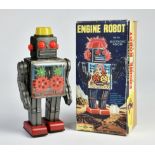 Horikawa, Engine Robot, Japan, 22 cm, tin, function ok, reprobox, C 2-