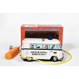VW Bus "Verkehrsunfall Bereitschaft", Japan, 22 cm, tin, function ok, box, C 1-2