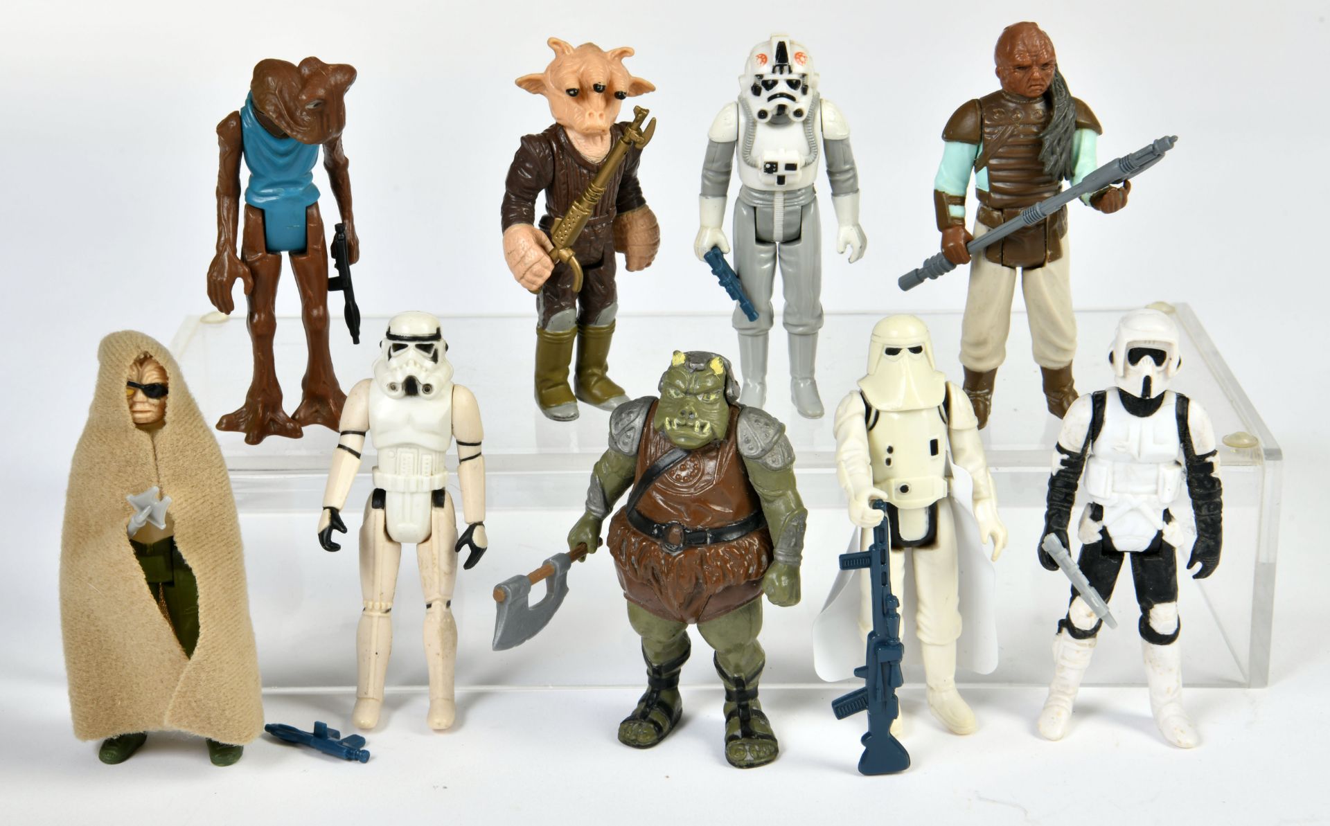 Kenner, 9 Star Wars figures, 1977 to 1984, very good condition