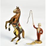 Arnold, Animal Trainer with Horse, US Z. Germany, tin, cw ok, min. paint d., C 2+