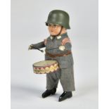 Schuco, soldier with drum, Germany, cw ok, 12 cm, C 1-