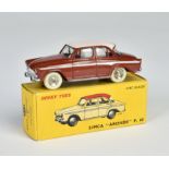 Dinky Toys, 544 Simca Aronde, red, with windows, France, 1:43, diecast, box C 1, C1