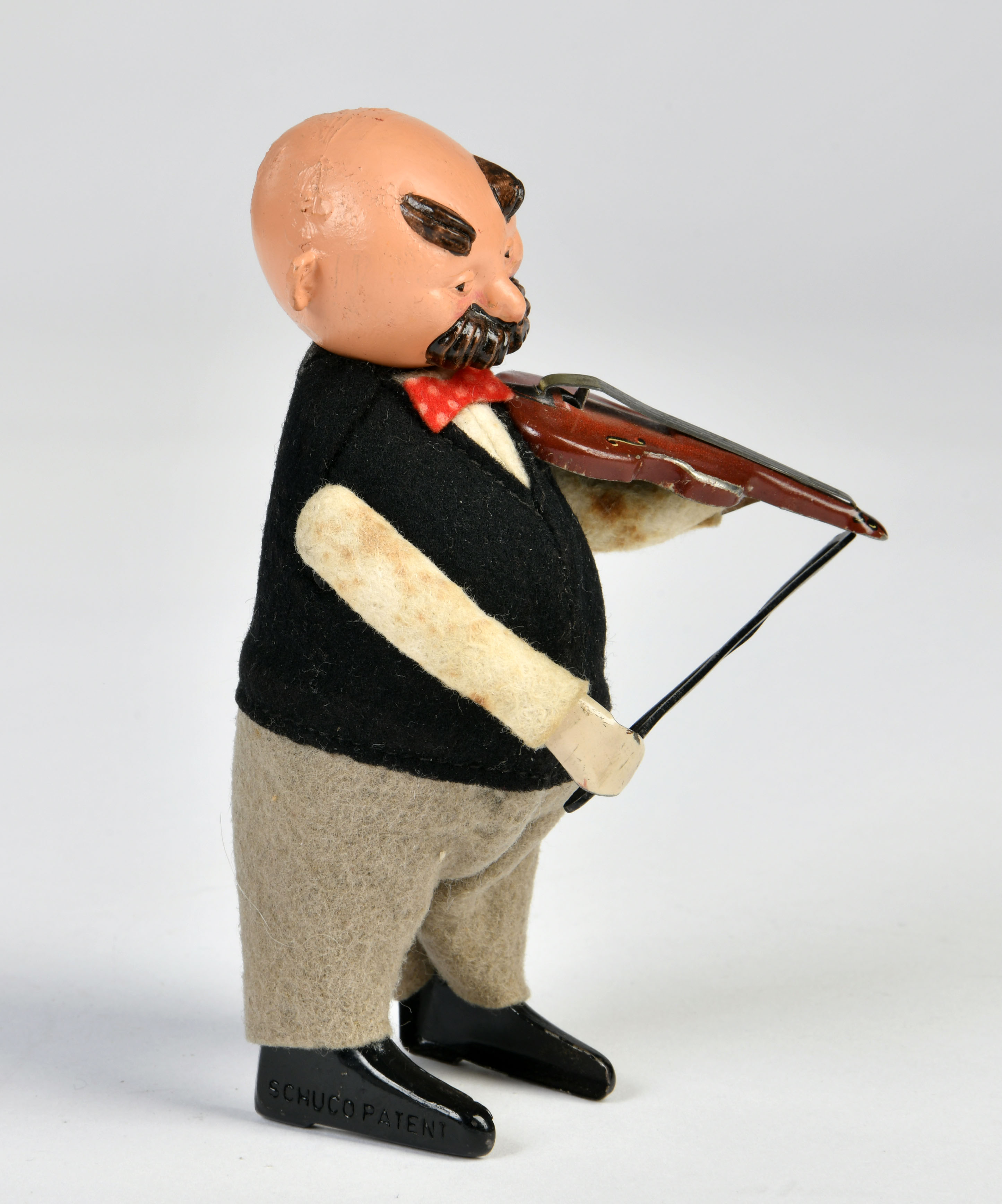 Schuco, father with violin, Germany pw, 13 cm, cw ok, head replaced, otherwise very good - Image 2 of 2