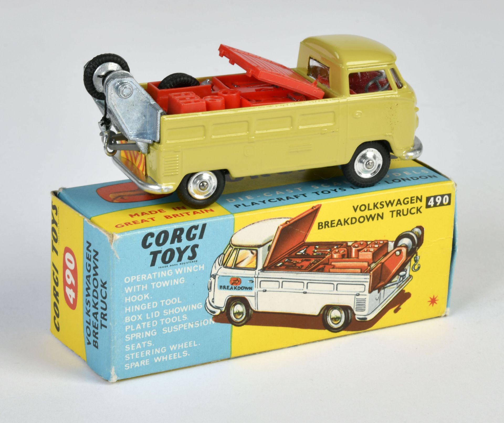 Corgi Toys, 490 Volkswagen, Breakdown, beige, box C 1, C 1 - Image 2 of 2