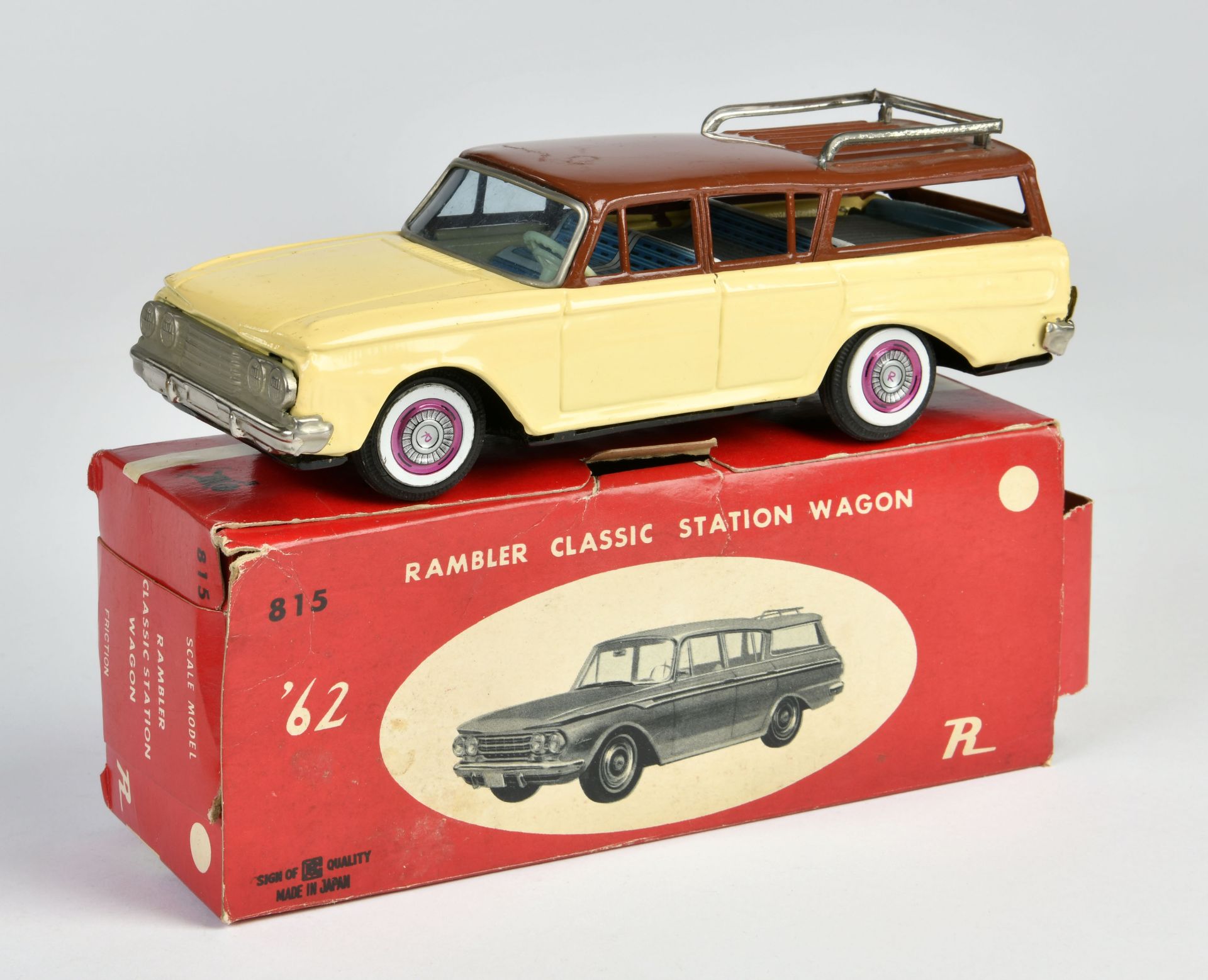 Bandai, Rambler Station Wagon, Japan, 19 cm, friction ok, paint d., box, C 2