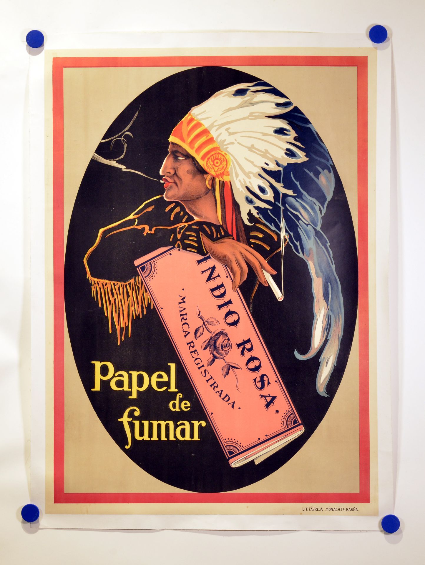 Poster, Indio Rosa, poster-lithograph, 1920s, 68 x 96 cm, on linen, C 1-