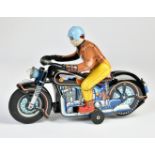 Modern Toys, motorcycle Atom, Japan, 30 cm, tin, bat. drive ok, light ok, paint d., C 2