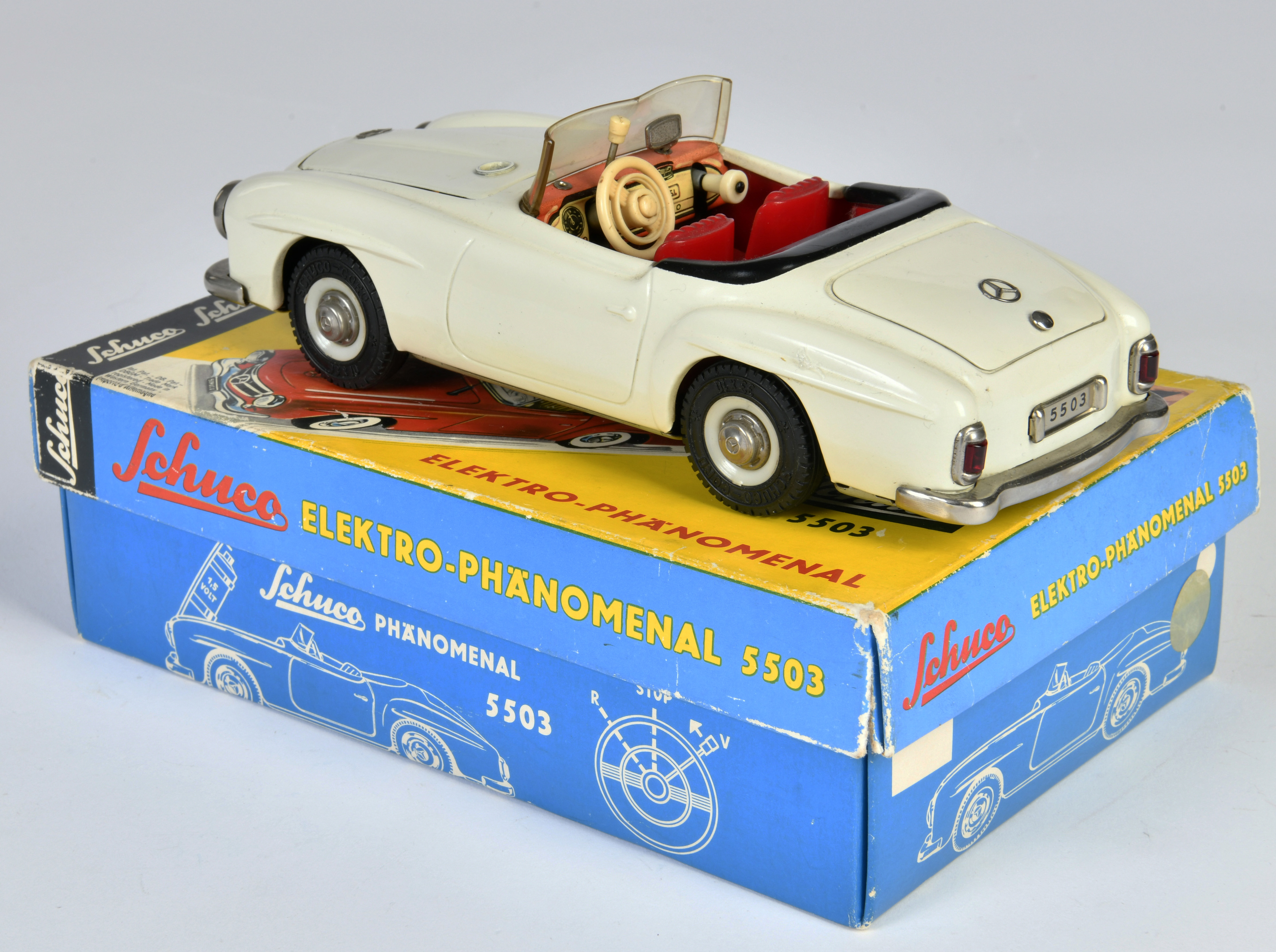 Schuco, Elektro Phänomenal 5503 Mercedes 190 SL, W.-Germany, 21 cm, tin, box C 2+, C 1- - Image 3 of 4