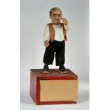 Advertising automaton "winemaker" on pedestal, with many functions, 103 cm, funct. ok, 2 fingers