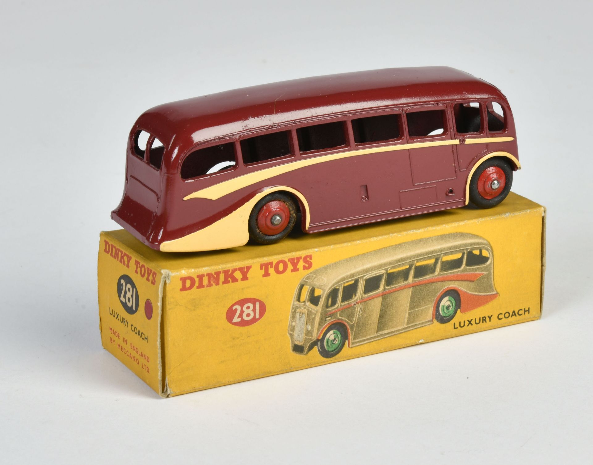 Dinky Toys, 281 Luxury Coach, red, England, 1:43, diecast, box C 1, C 1 - Image 2 of 2