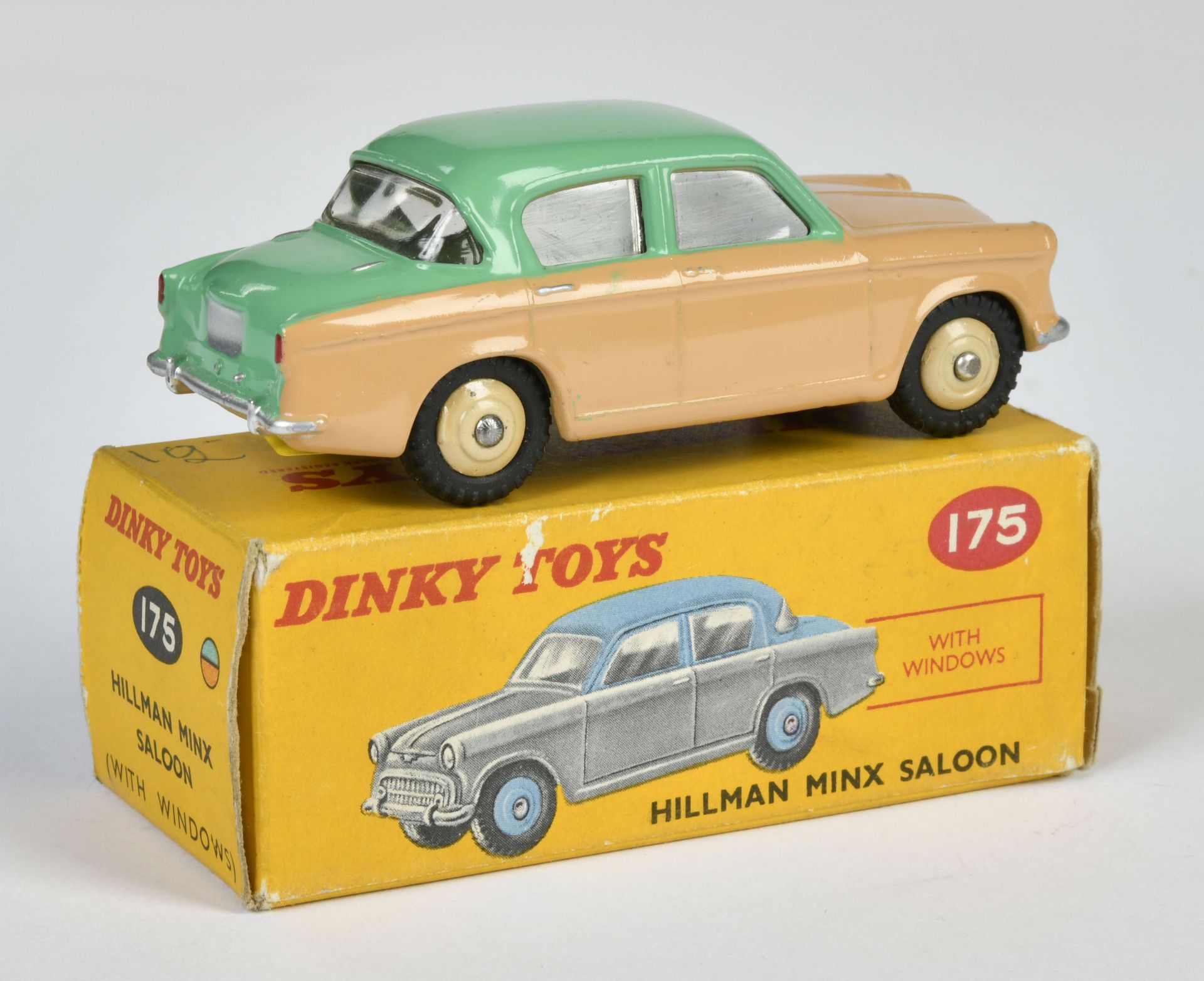 Dinky Toys, 175 Hillman Minx Saloon, beige/green, England, 1:43, diecast, box C1, C1 - Image 2 of 2