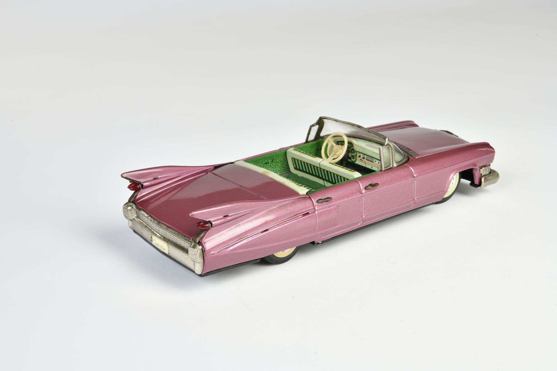 Bandai, Cadillac, Japan, 30 cm, tin, friction ok, rust d., C2- - Image 2 of 2