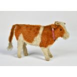 Steiff, cow, red-white, 20x11 cm, without buttom, otherwise very good