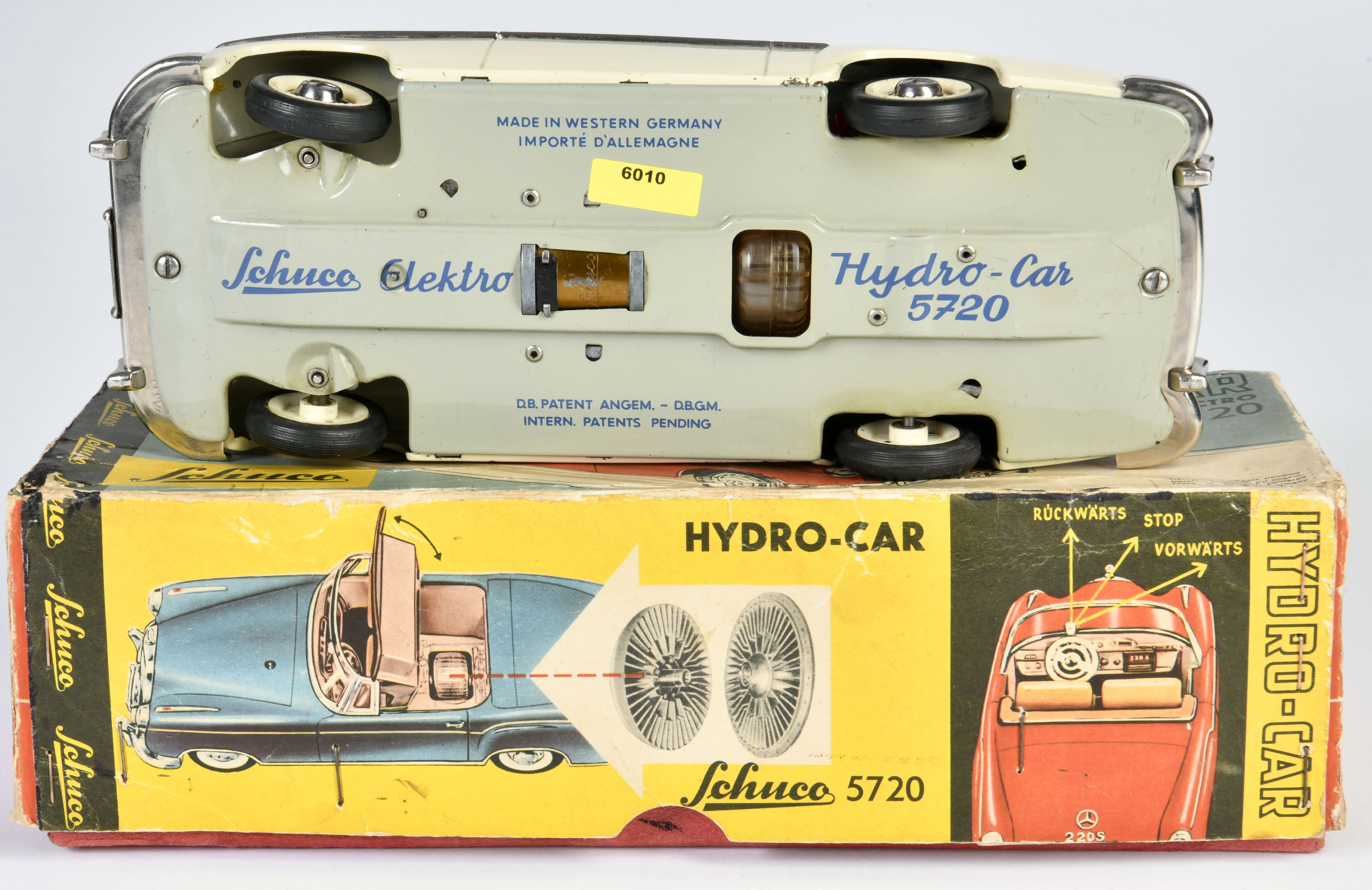 Schuco, Hydro Car, W.-Germany, 25 cm, tin, box C 2, min. paint d., emblem damaged, otherwise C 2+ - Image 3 of 3