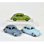 Dinky Toys, 3x VW Beetle, England, 1:43, diecast, C 1-2