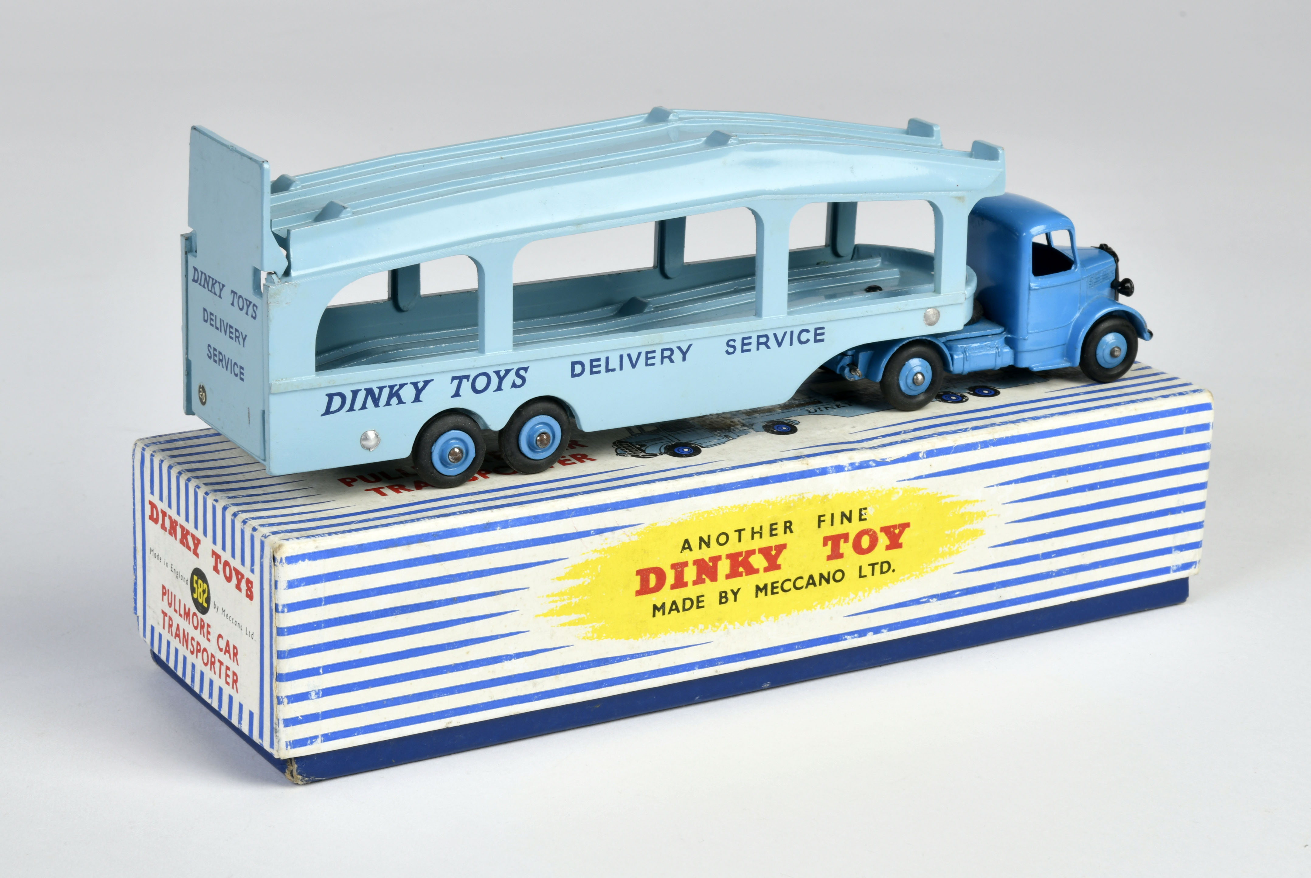 Dinky Toys, 582 Pullmore Car Transporter, lightblue, England, 1:43, diecast, box C 1, C 1 - Image 2 of 2