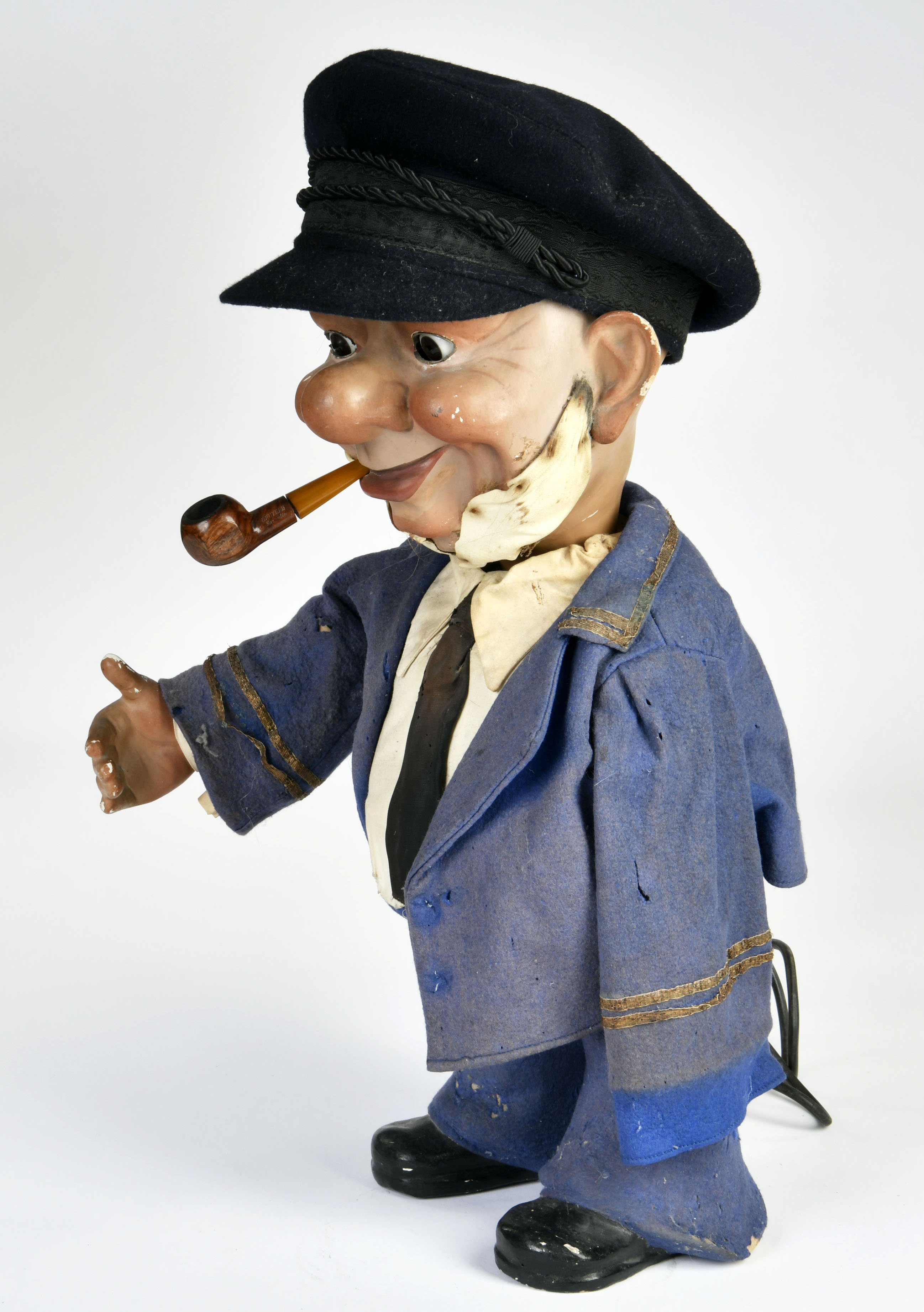 Advertising automaton "captain", bobblehead with limber eyes, electric drive is stiff, one arm is - Image 2 of 2