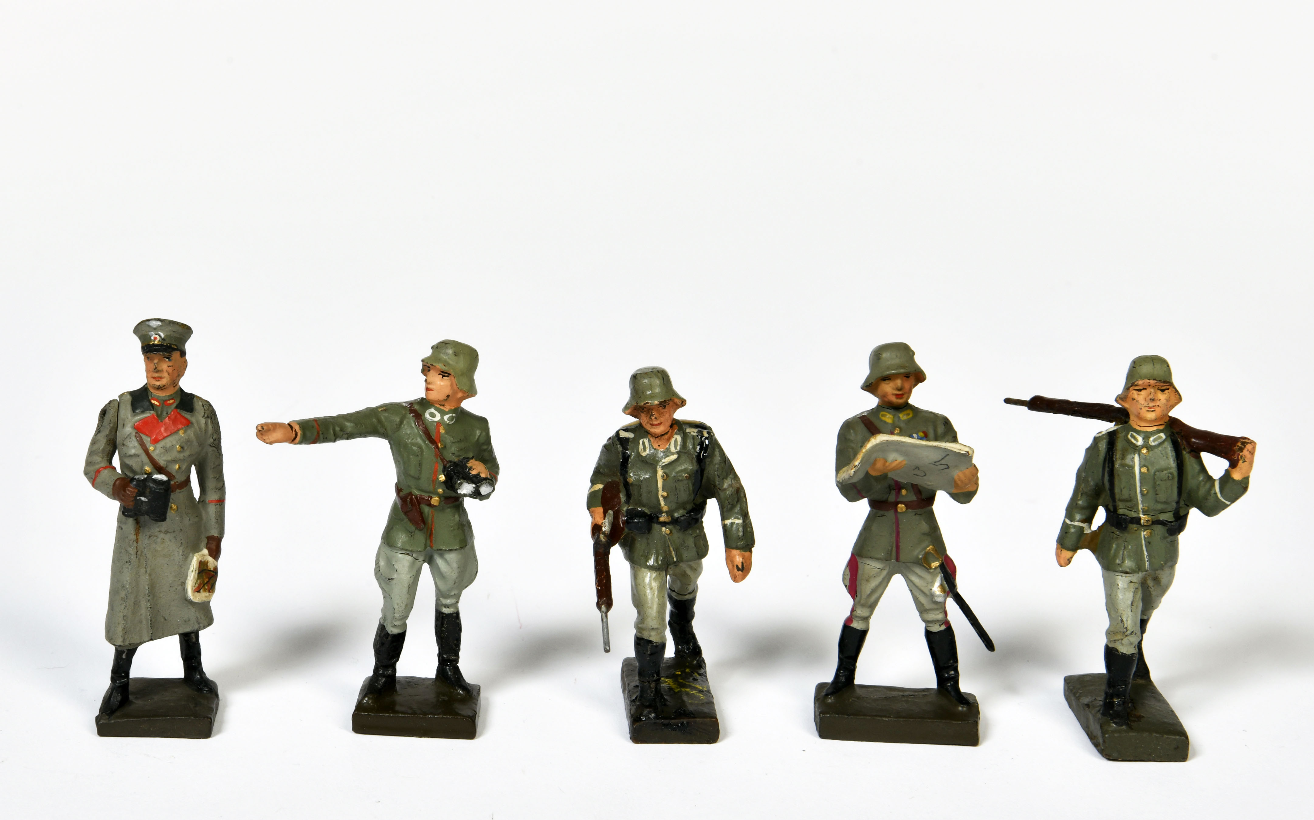 Lineol, soldiers, generals a.o., Germany pw, 7,5 cm, composite, C 1-2