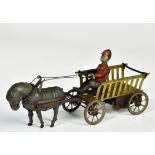 Hans Eberl, carriage, Germany pw, 28cm, tin, cw defective, horse ears missing, C 3