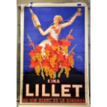 Poster, Lillet, poster-lithograph, 1937, signed: Roby (Robert Wolf), Affiches Stentor Paris, 130 x