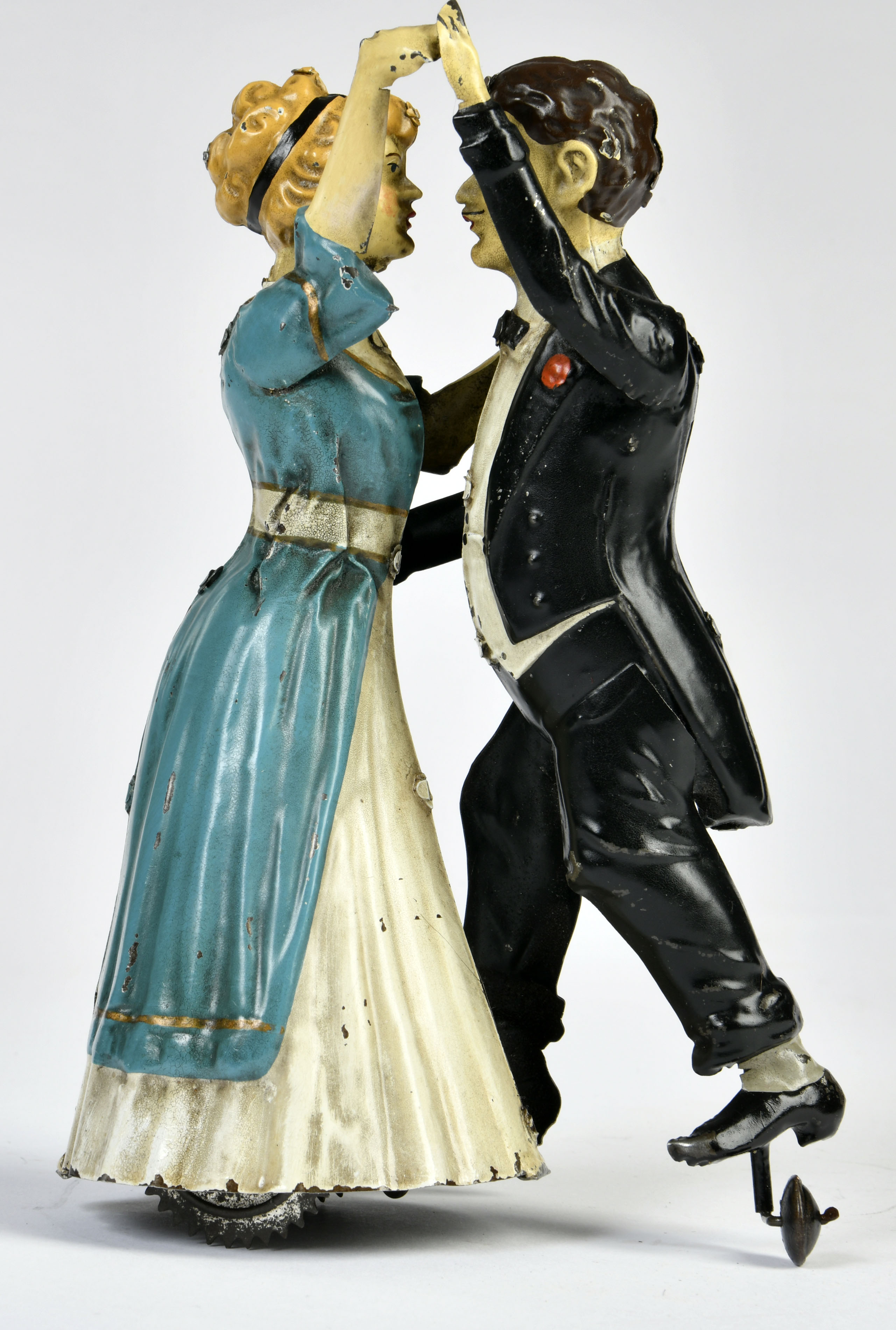 Günthermann, dancing couple, Germany pw, 21 cm, tin, cw ok, min. paint d., C 1-2 - Image 3 of 5
