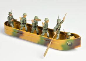 Elastolin, Lineol, Ponton Boot mit 6 Soldaten