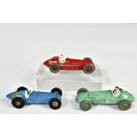 Dinky Toys, 3x Monoposto Rennwagen
