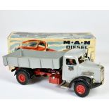 Arnold, MAN truck, W.-Germany, 30 cm, cw is stuck, plastic warped, paint d., box C 1-2, C 2-3