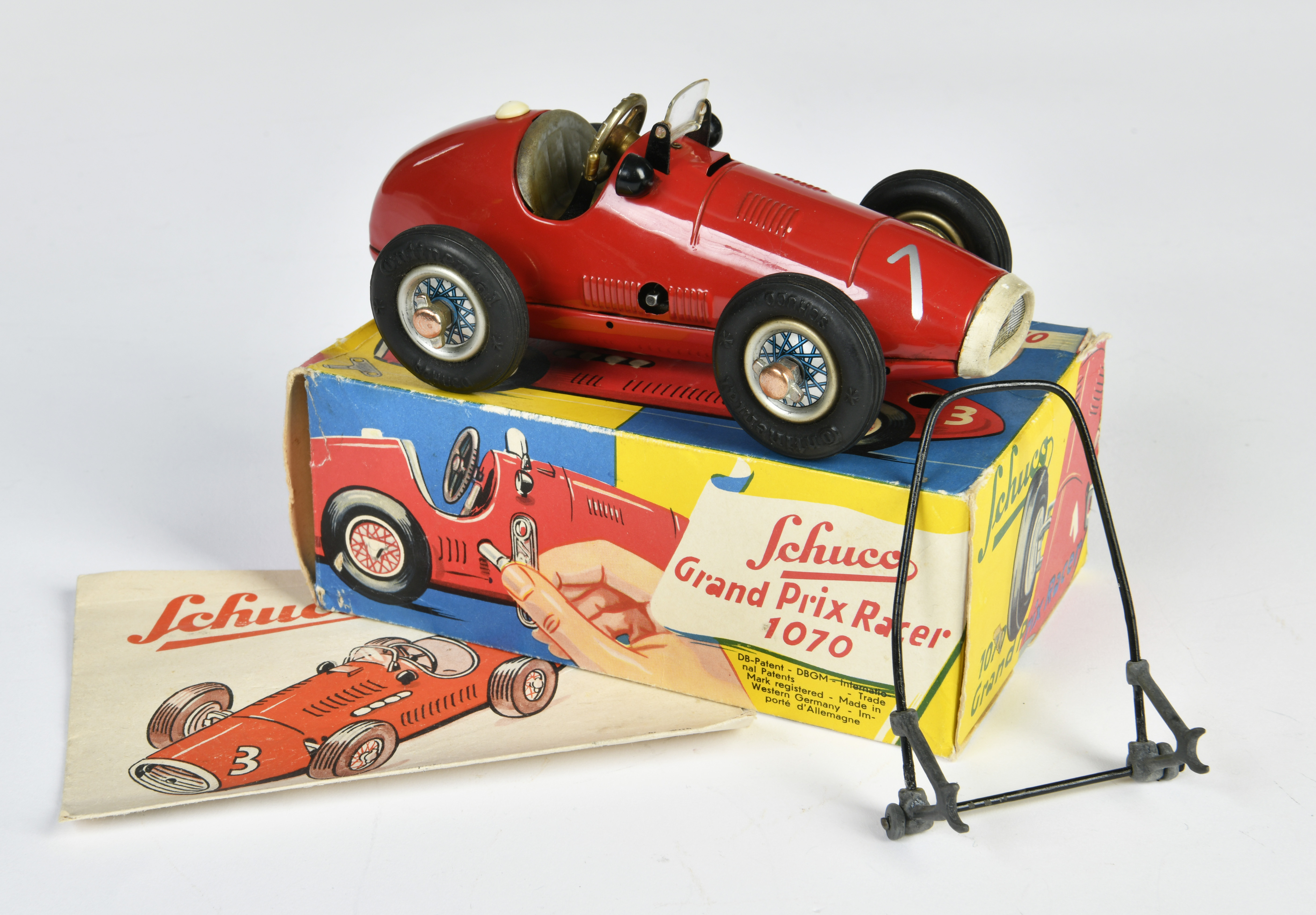 Schuco, Grand Prix Racer 1070, US Z. Germany, 16 cm, tin, cw ok, box C 2, C 1-