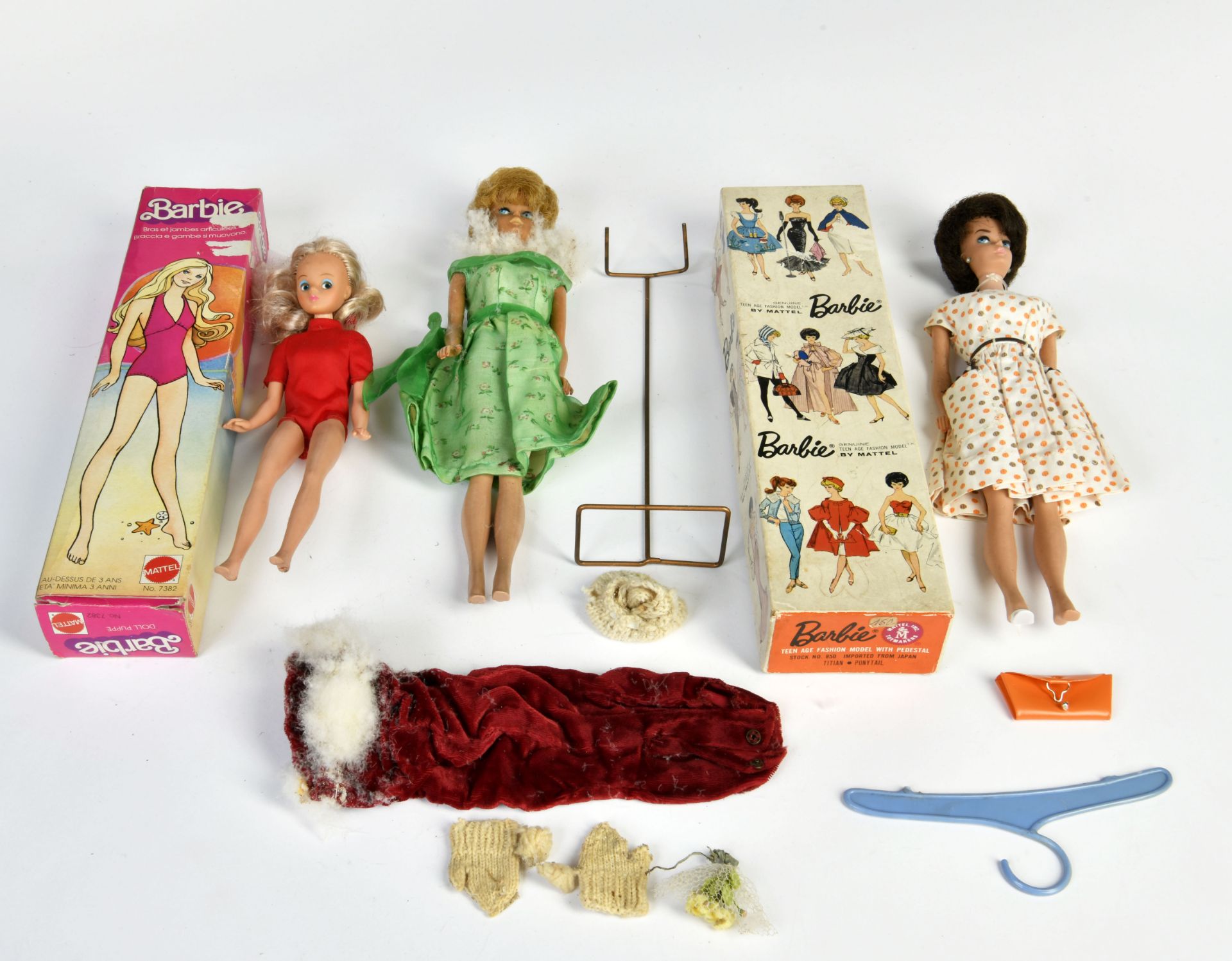 Mattel, 3 Barbies, 2x box, C 1-2