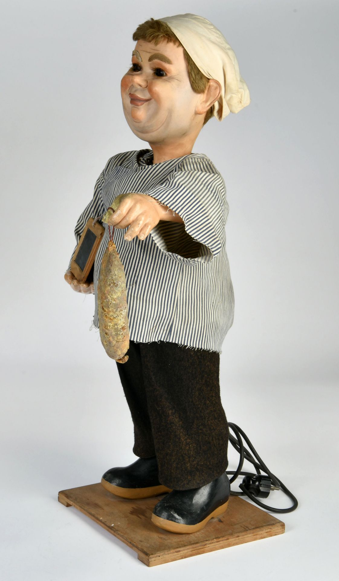 Advertising automaton "butcher", bobblehead with limber eyes, 78 cm, electric drive ok, one hand - Image 2 of 2