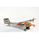 Tippco, airplane, Germany pw, 51 cm, tin, cw ok, paint d., handpainted, C 3
