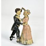 Günthermann, dancing couple, Germany pw, 21 cm, tin, cw ok, paint d., C 2